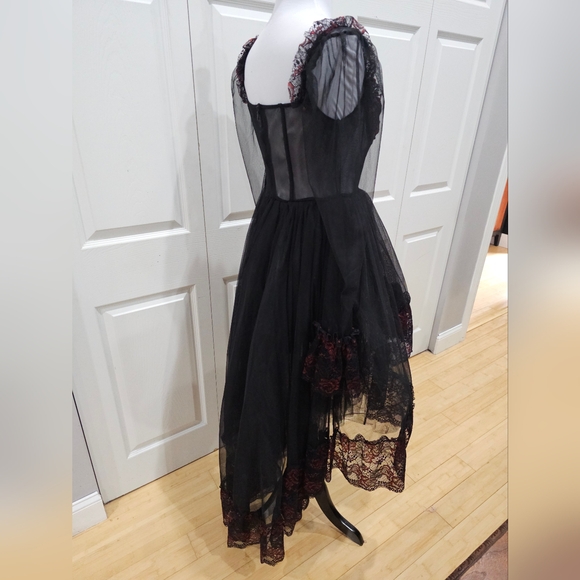 Dolls Kill Black and Red High Low Dress - Picture 6 of 10